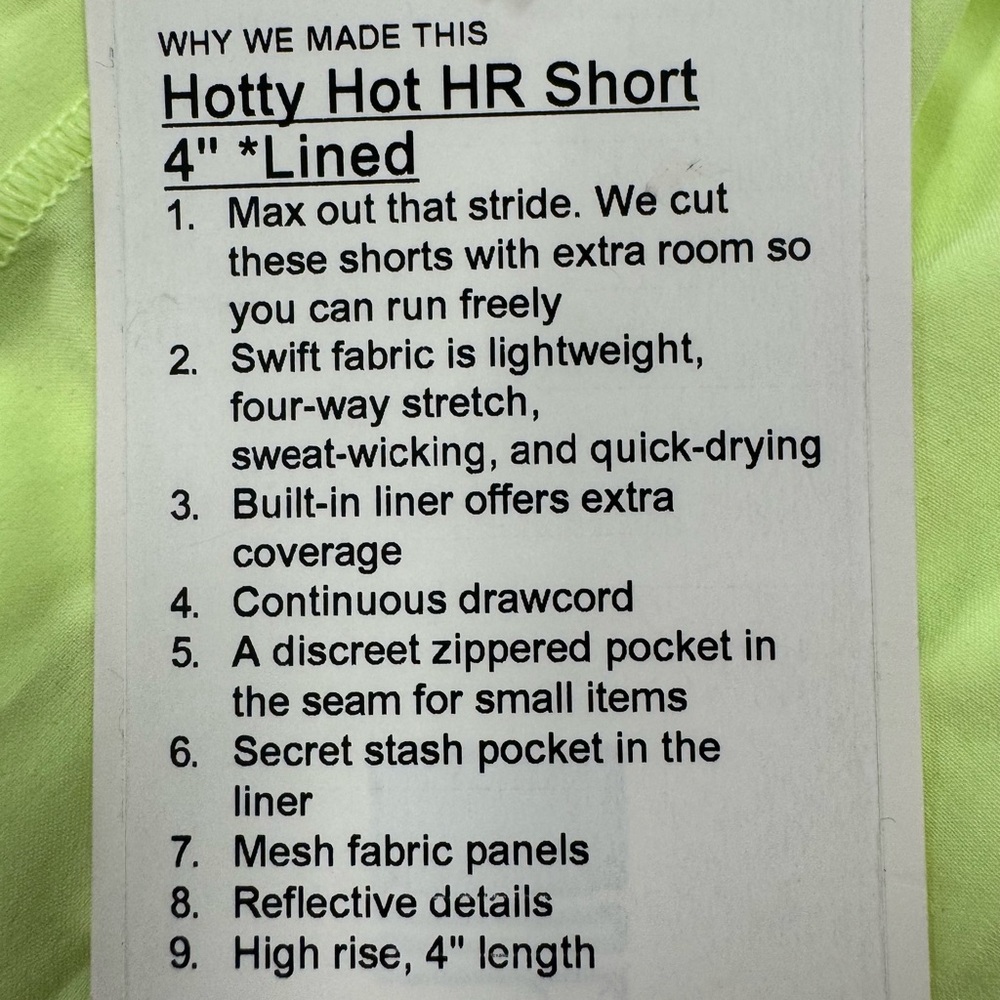 LuLuLemon - Hotty Hot HR Short 4" *Lined - Picture 3 of 4